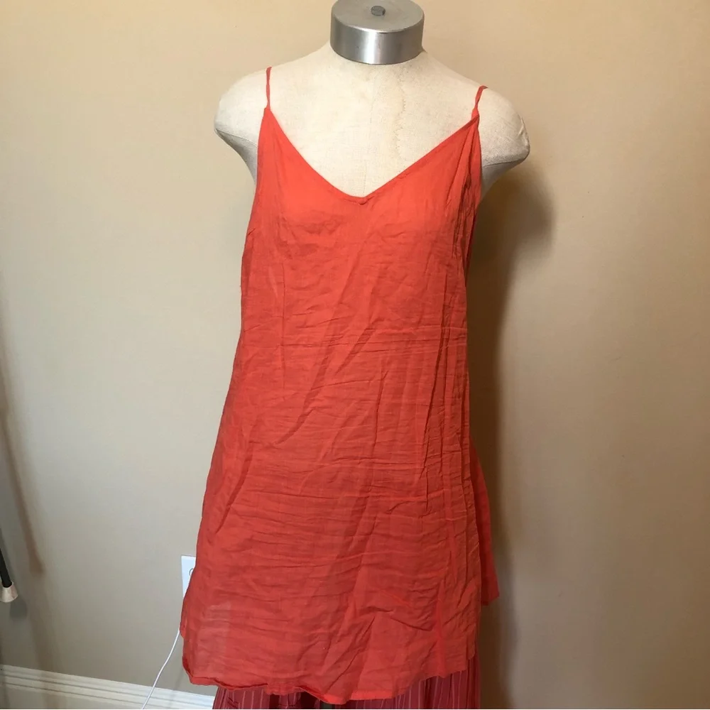 Free people Lola embroidered mini dress stripe open back tassel bell sleeve